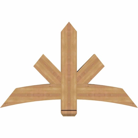 Ekena Millwork Alberta Smooth Timber Gable Bracket, Western Red Cedar, 48"W x 30"H x 5 1/2"D x 5 1/2"F, 15/12 Pitch GBW048X30X0606ALB00SWR